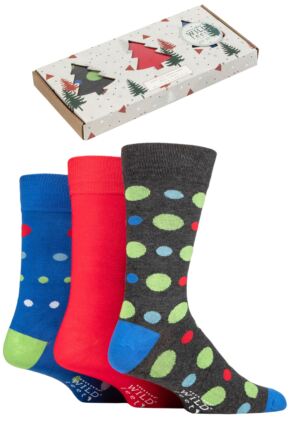 Mens 3 Pair SOCKSHOP Wildfeet Tree Gift Boxed Bamboo Socks