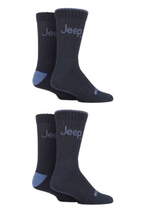 Mens 4 Pair Jeep Performance Boot Socks