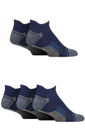 Mens 5 Pair Jeep Technical Trainer Sport Socks