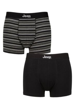 Mens 2 Pack Jeep Cotton Fitted Trunks