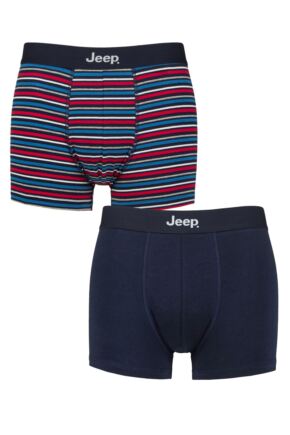 Mens 2 Pack Jeep Cotton Fitted Trunks