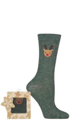 Women's 1 Pair SOCKSHOP Wildfeet Bamboo Christmas Gift Boxed Socks