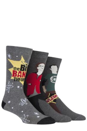 Mens 3 Pair Big Bang Theory Socks