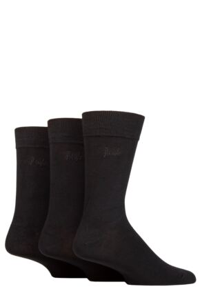 Mens 3 Pair Pringle Plain Modal Socks