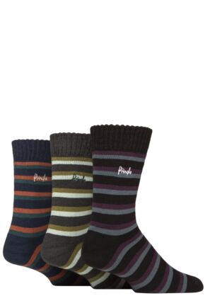 Mens 3 Pair Pringle Patterned Thermal Socks