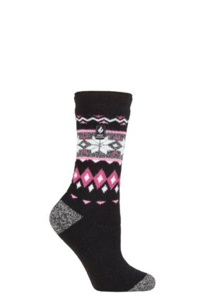 Women's 1 Pair SOCKSHOP Heat Holders 1.6 TOG Lite Patterned and Striped Socks