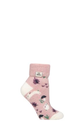 Women's 1 Pair SOCKSHOP Heat Holders Turn Over Cuff Sleep Lite Socks