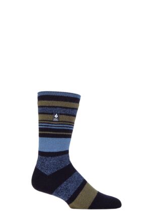 Mens 1 Pair SOCKSHOP Heat Holders 1.6 TOG Lite Striped, Patterned & Argyle Socks