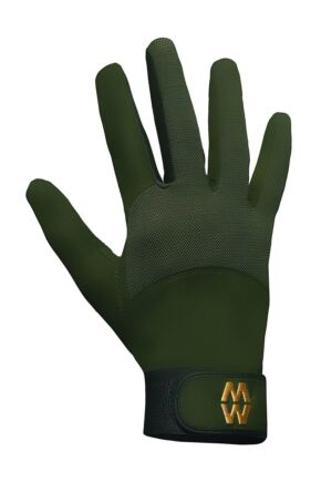 Mens and Women's 1 Pair MacWet Long Mesh Sports Gloves Green 6.5