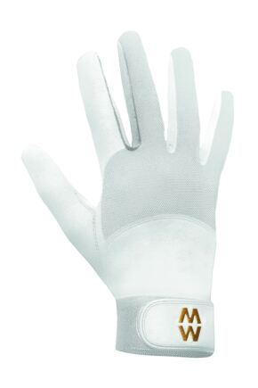 Mens and Women's 1 Pair MacWet Long Mesh Sports Gloves White 9.5