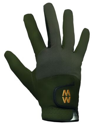 Mens and Women's 1 Pair MacWet Short Mesh Sports Gloves Green 6.5