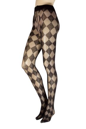 Women's 1 Pair Trasparenze Marjoram Diamond Patterned Tights