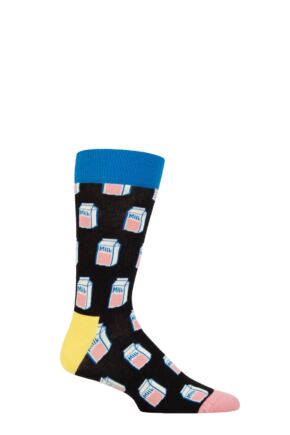 Mens and Women's 1 Pair Happy Socks Milk Socks