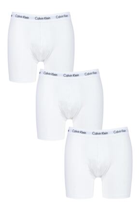 Mens 3 Pack Calvin Klein Cotton Stretch Longer Leg Trunks