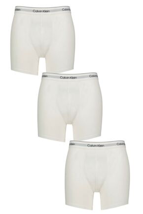 Mens 3 Pack Calvin Klein Cotton Stretch Longer Leg Trunks