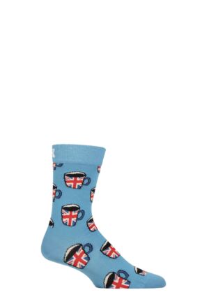 Mens and Women's 1 Pair Happy Socks London Edition Tea Socks