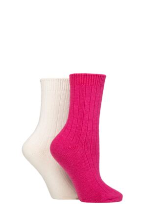 Women's 2 Pair SOCKSHOP Wildfeet Cashmere Socks