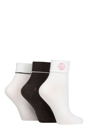 Women's 3 Pair SOCKSHOP Wildfeet Turn Over Top Socks