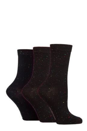 Women's 3 Pair SOCKSHOP Speckled Bamboo Socks