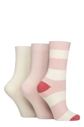 Women's 3 Pair SOCKSHOP Bamboo Ribbed Socks