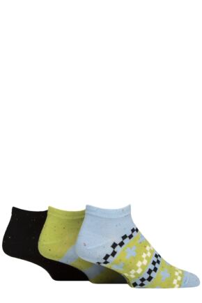 Mens 3 Pair SOCKSHOP Speckled Bamboo Trainer Socks