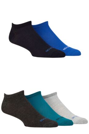 Mens 5 Pair SOCKSHOP Bamboo Mesh Trainer Socks