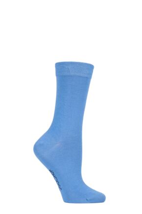 Women's 1 Pair SOCKSHOP Colour Burst Bamboo Socks with Smooth Toe Seams Mr Blue Sky 4-8 Ladies