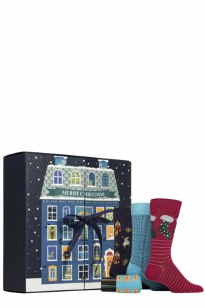 Mens Women's and Couples SOCKSHOP 25 Pair Christmas Advent Calendar