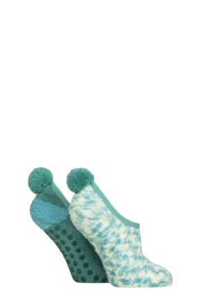 Women's 2 Pair SOCKSHOP Pom Pom Mary Jane Socks