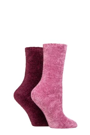 Women's 2 Pair SOCKSHOP Chenille Boot Socks