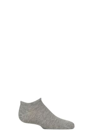 Boys and Girls 1 Pair SOCKSHOP Plain Bamboo Trainer Socks with Smooth Toe Seams Light Grey 6-8.5 Kids (1-3 Years)