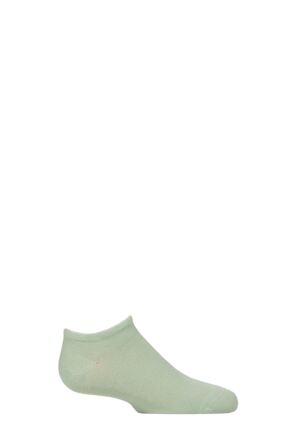 Boys and Girls 1 Pair SOCKSHOP Plain Bamboo Trainer Socks with Smooth Toe Seams Sage 6-8.5 Kids (1-3 Years)