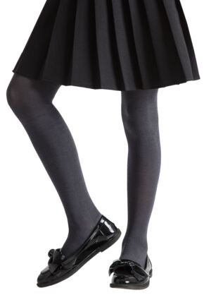 Girls 1 Pair SOCKSHOP Plain Bamboo Tights with Smooth Toe Seams