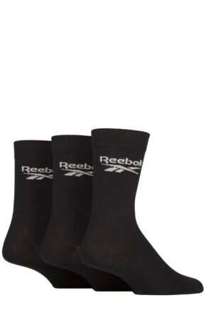 Mens and Women's 3 Pair Reebok Core Cotton Crew Socks