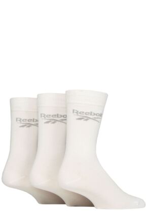 Mens and Women's 3 Pair Reebok Core Cotton Crew Socks