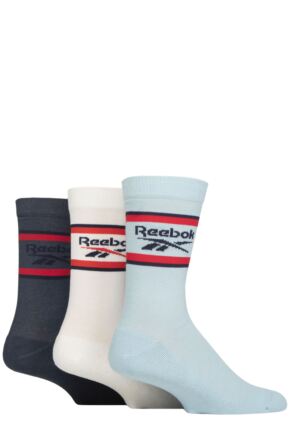 Mens and Women's 3 Pair Reebok Essentials Cotton Crew Socks