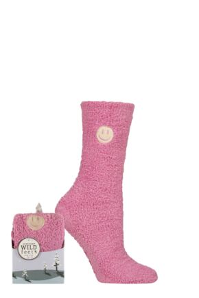 Women's 1 Pair SOCKSHOP Wildfeet Gift Boxed Fluffy Slipper Socks