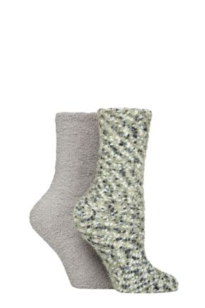 Women's 2 Pair SOCKSHOP Wildfeet Popcorn Cosy Lounge Socks