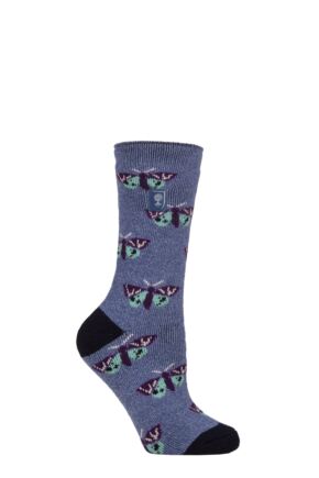 Women's 1 Pair SOCKSHOP Heat Holders 1.6 TOG Lite RHS The Royal Horticultural Society Thermal Socks