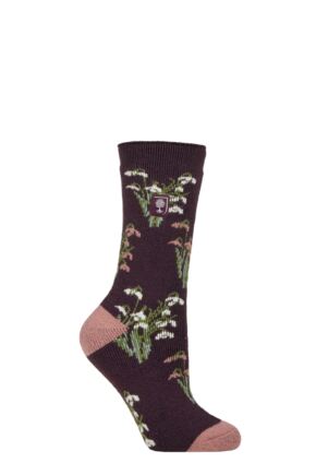 Women's 1 Pair SOCKSHOP Heat Holders 1.6 TOG Lite RHS The Royal Horticultural Society Thermal Socks