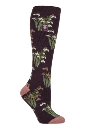 Women's 1 Pair SOCKSHOP Heat Holders 1.6 TOG Lite RHS The Royal Horticultural Society Thermal Wellington Boot Socks