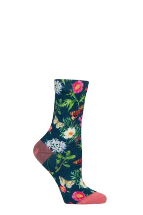 Women's 1 Pair SOCKSHOP RHS Royal Horticultural Society Patterned Socks