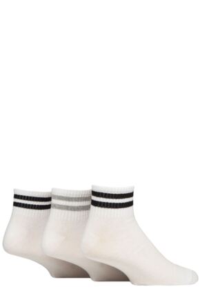 Mens 3 Pair SOCKSHOP Wildfeet Cotton Mid Length Sports Socks