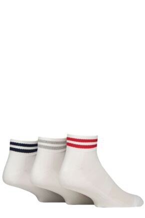 Mens 3 Pair SOCKSHOP Wildfeet Half Cushioned Sports Ankle Socks