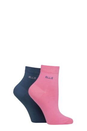 Women's 2 Pair Elle Bamboo Anklet Socks