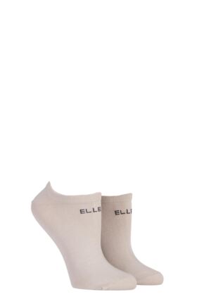 Women's 2 Pair Elle Plain, Patterned and Striped Bamboo No Show Socks