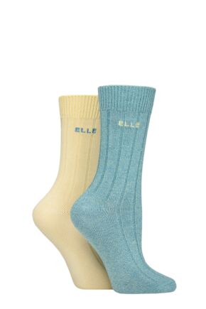 Women's 2 Pair Elle Ribbed Bamboo Boot Socks