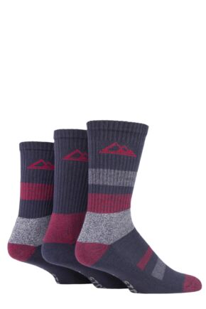 Mens 3 Pair Storm Bloc Striped Boot Socks