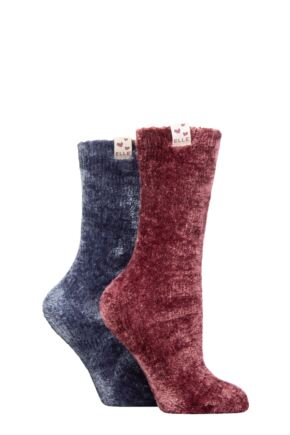 Women's 2 Pair Elle Chenille Leisure Socks