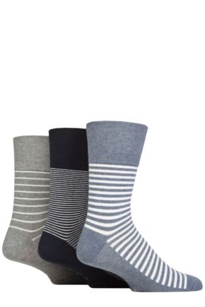 Mens 3 Pair SOCKSHOP Gentle Grip Cotton Holiday Socks